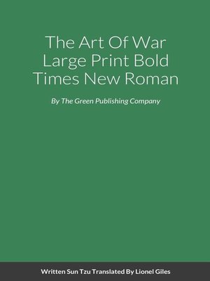 cover image of The Art of War Large Print Bold Times New Roman